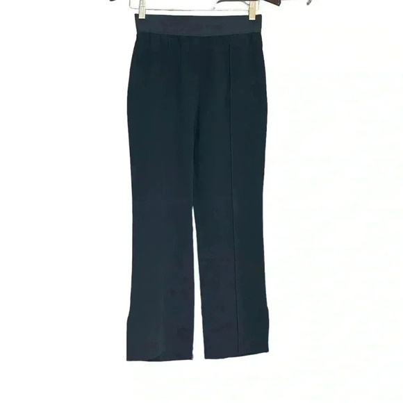 Cinq a Sept Black Brianne Pant Drapey Crepe pant with side slit size 4 - Picture 4 of 11
